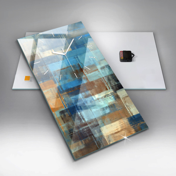 Vertikální skleněné hodiny Barevné pozadí - abstrakce