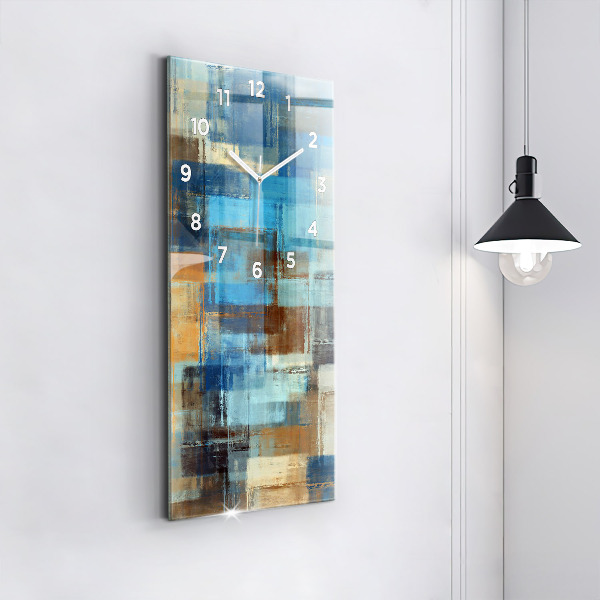 Vertikální skleněné hodiny Barevné pozadí - abstrakce