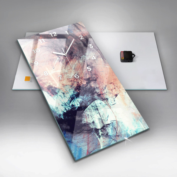 Vertikální skleněné hodiny Abstraktní obrázek