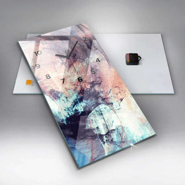 Vertikální skleněné hodiny Abstraktní obrázek