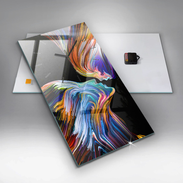 Vertikální skleněné hodiny Emocionální umění