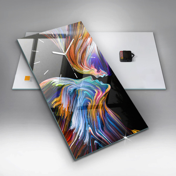 Vertikální skleněné hodiny Emocionální umění