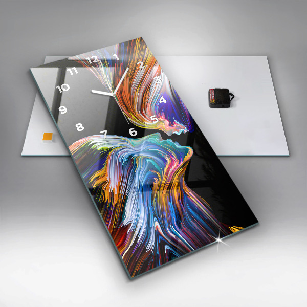 Vertikální skleněné hodiny Emocionální umění