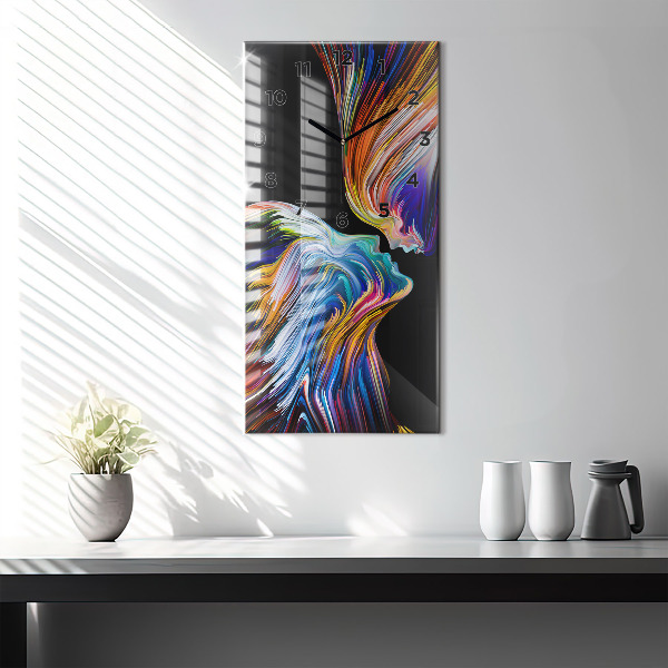 Vertikální skleněné hodiny Emocionální umění