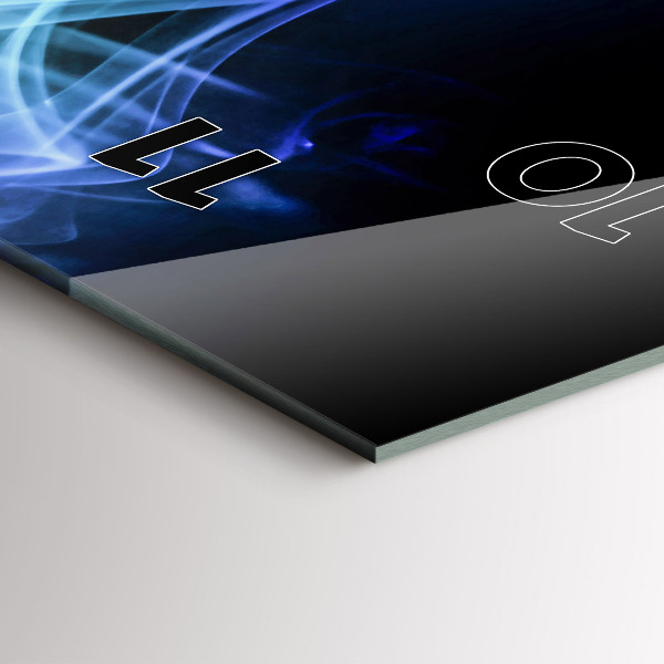 Vertikální skleněné hodiny Abstraktní barevné linie