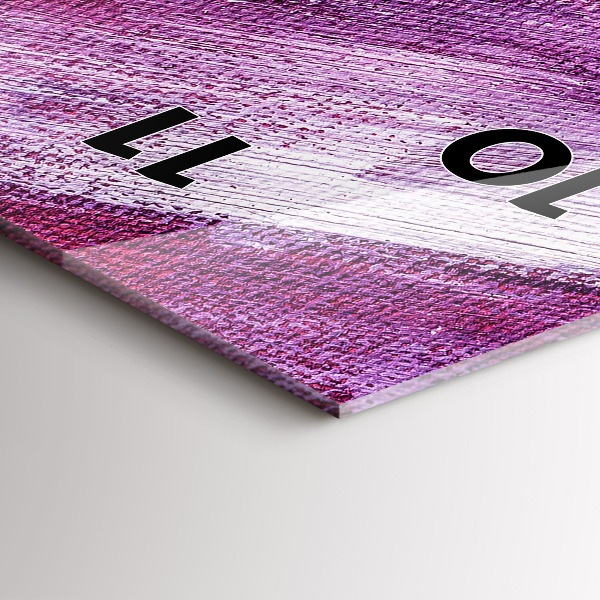 Vertikální skleněné hodiny Textura akrylové barvy