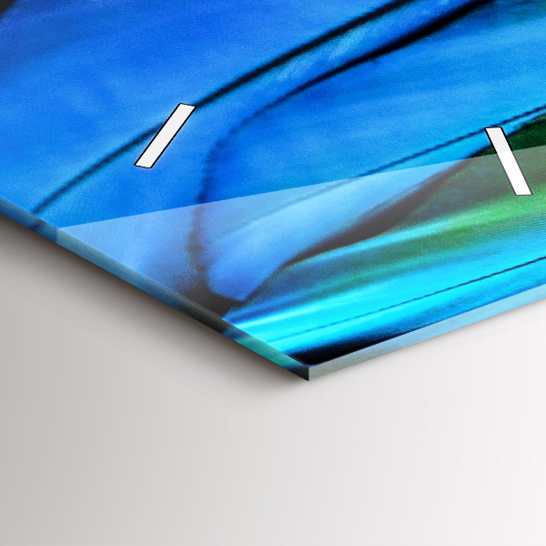 Vertikální skleněné hodiny Barevná ptačí křídla