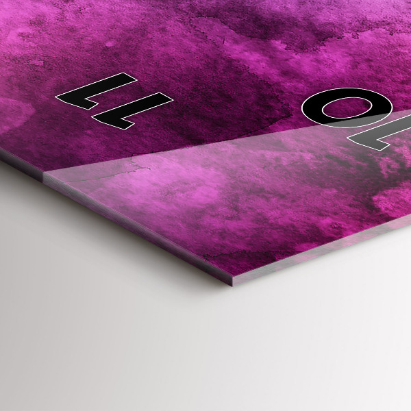 Vertikální skleněné hodiny Barevné skvrny