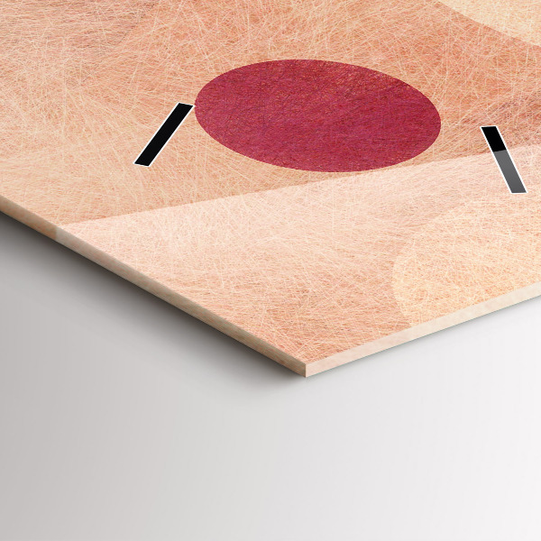 Vertikální skleněné hodiny Geometrická abstrakce