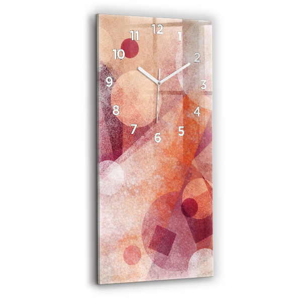 Vertikální skleněné hodiny Geometrická abstrakce