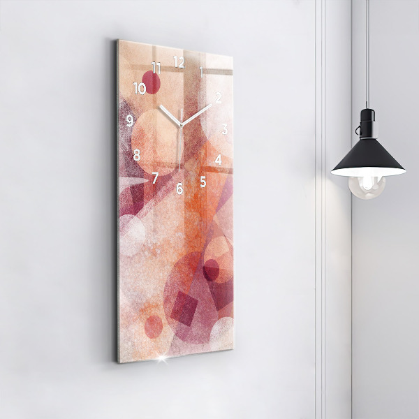 Vertikální skleněné hodiny Geometrická abstrakce