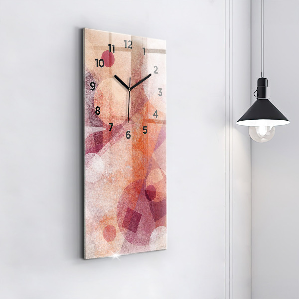 Vertikální skleněné hodiny Geometrická abstrakce