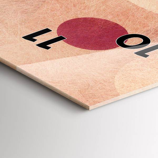 Vertikální skleněné hodiny Geometrická abstrakce