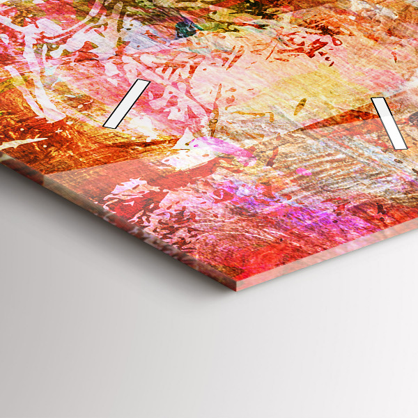 Vertikální skleněné hodiny Abstraktní kompozice