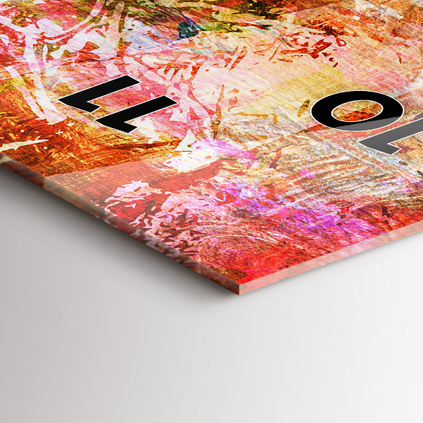 Vertikální skleněné hodiny Abstraktní kompozice