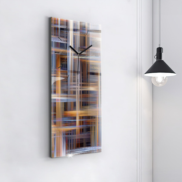Vertikální skleněné hodiny Geometrická abstrakce
