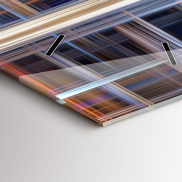 Vertikální skleněné hodiny Geometrická abstrakce