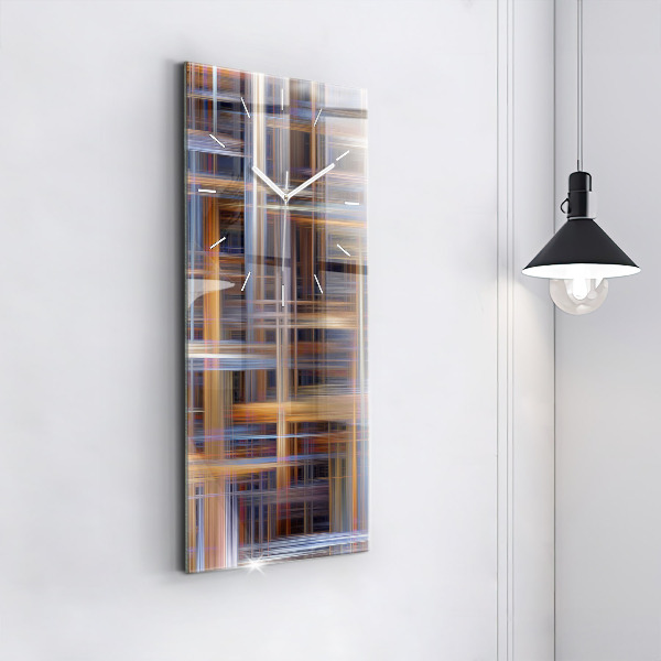 Vertikální skleněné hodiny Geometrická abstrakce
