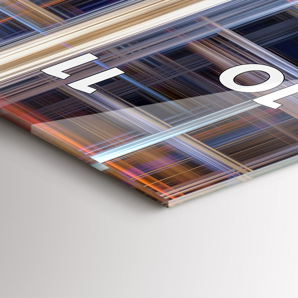 Vertikální skleněné hodiny Geometrická abstrakce