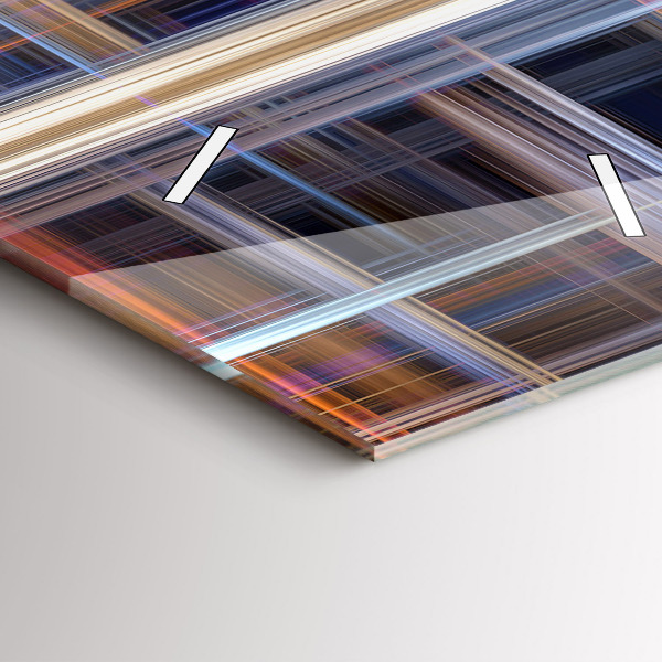 Vertikální skleněné hodiny Geometrická abstrakce