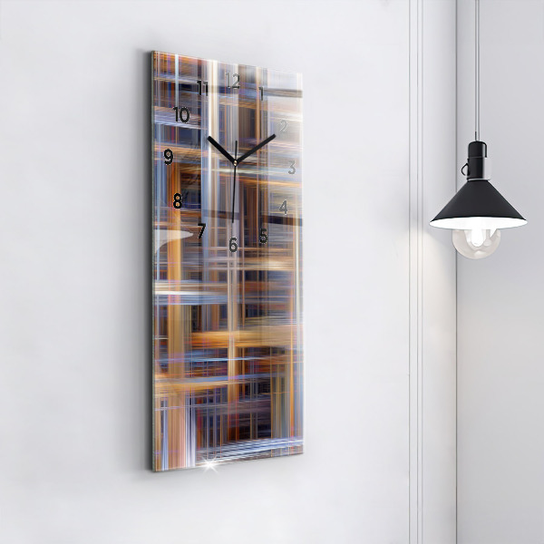 Vertikální skleněné hodiny Geometrická abstrakce