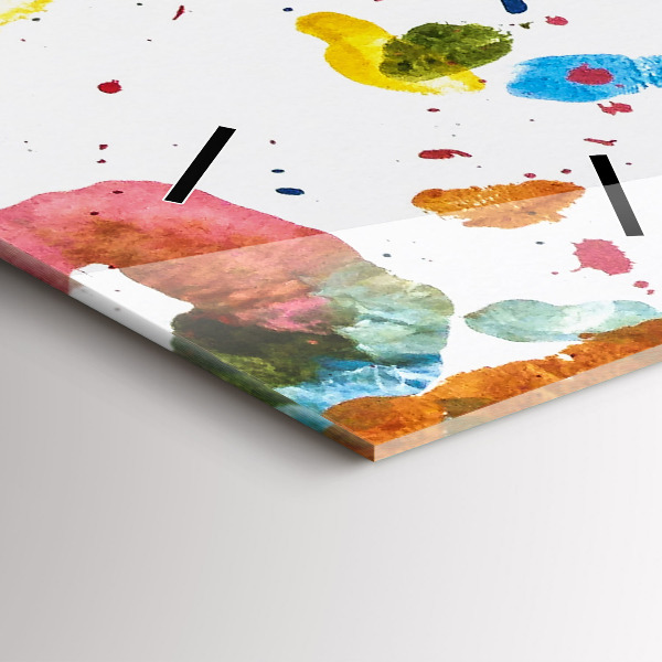 Vertikální skleněné hodiny Otisky dětských rukou