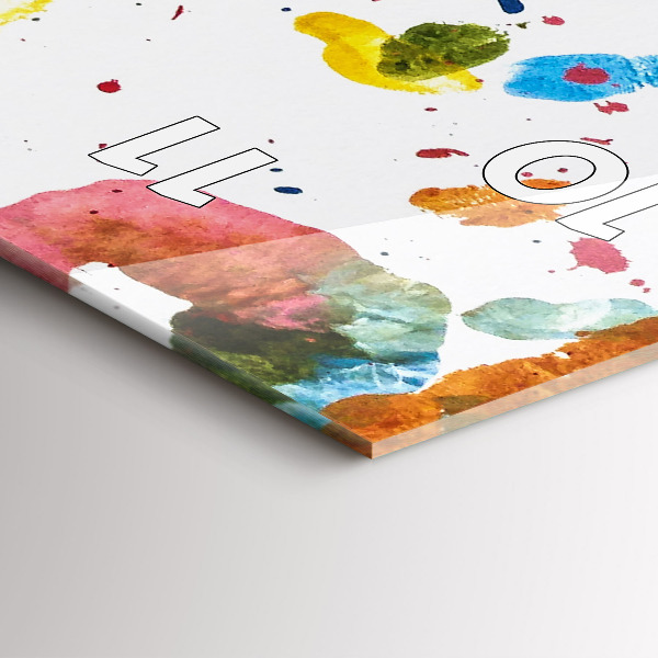 Vertikální skleněné hodiny Otisky dětských rukou