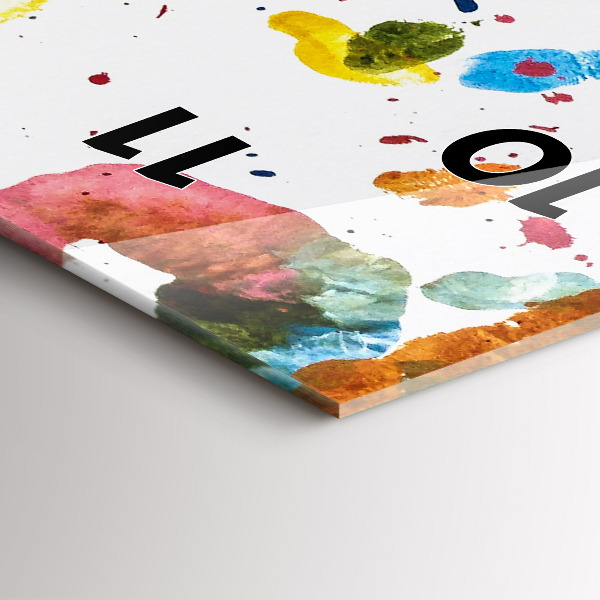 Vertikální skleněné hodiny Otisky dětských rukou