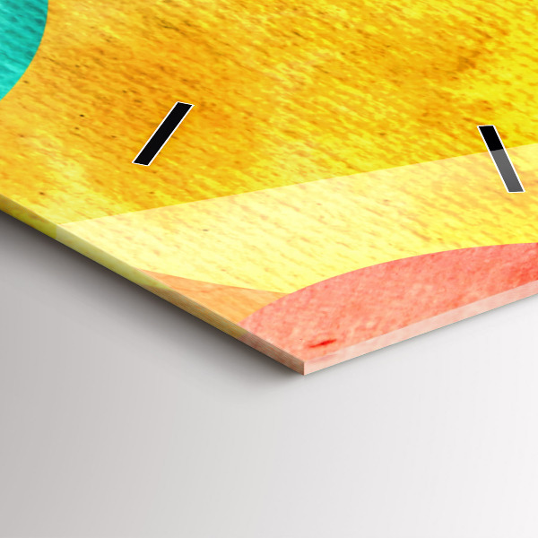 Vertikální skleněné hodiny Abstraktní kruhy