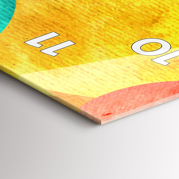 Vertikální skleněné hodiny Abstraktní kruhy