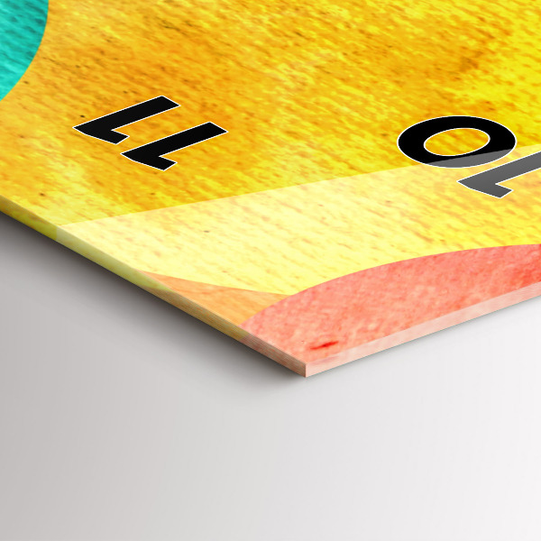 Vertikální skleněné hodiny Abstraktní kruhy