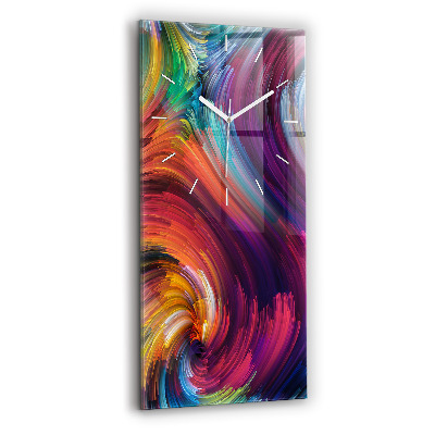 Vertikální skleněné hodiny Abstraktní výprodej