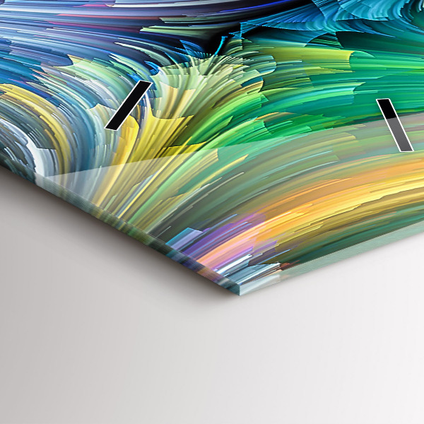 Vertikální skleněné hodiny Abstraktní výprodej