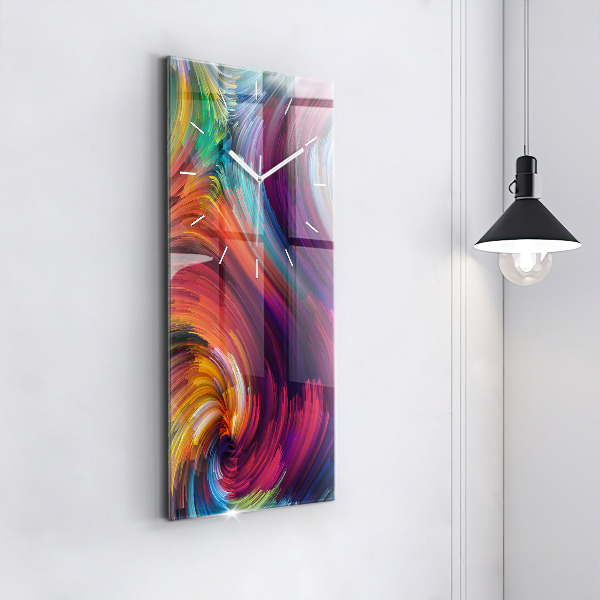 Vertikální skleněné hodiny Abstraktní výprodej