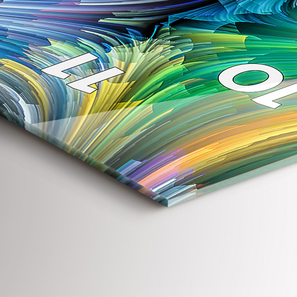 Vertikální skleněné hodiny Abstraktní výprodej