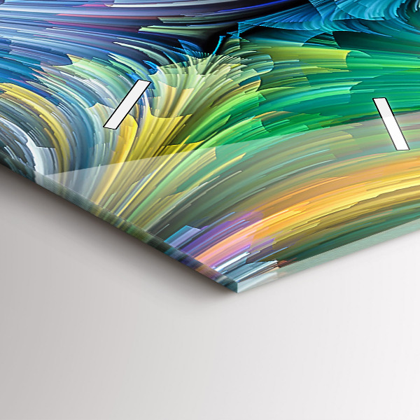 Vertikální skleněné hodiny Abstraktní výprodej