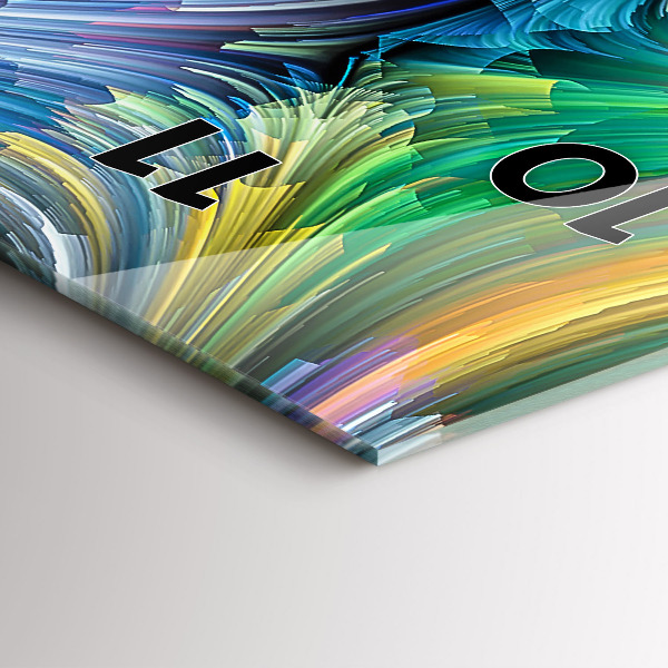 Vertikální skleněné hodiny Abstraktní výprodej