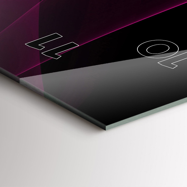 Vertikální nástěnné hodiny Růžová abstrakce