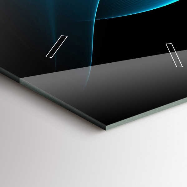 Vertikální nástěnné hodiny Modrá abstrakce