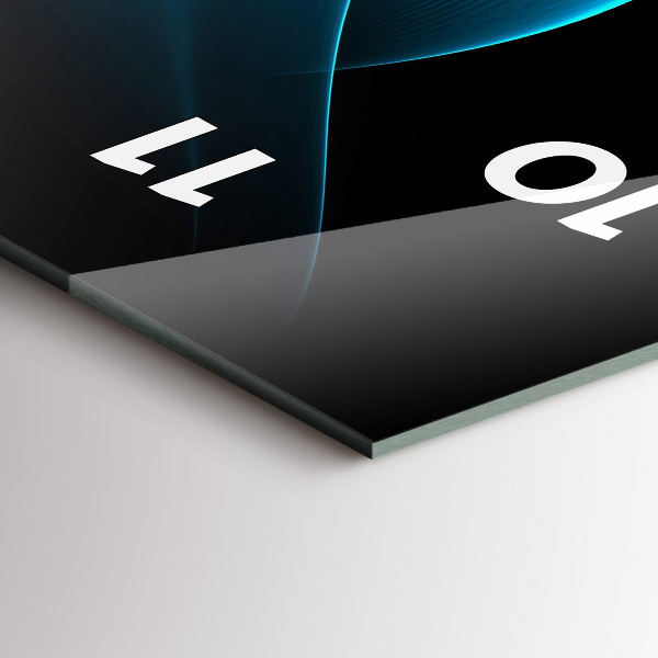 Vertikální nástěnné hodiny Modrá abstrakce