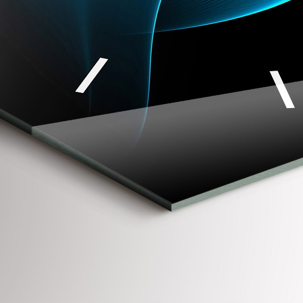 Vertikální nástěnné hodiny Modrá abstrakce