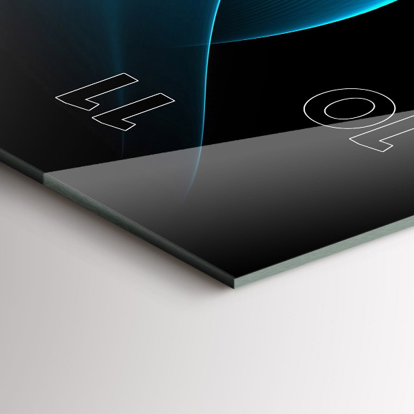 Vertikální nástěnné hodiny Modrá abstrakce