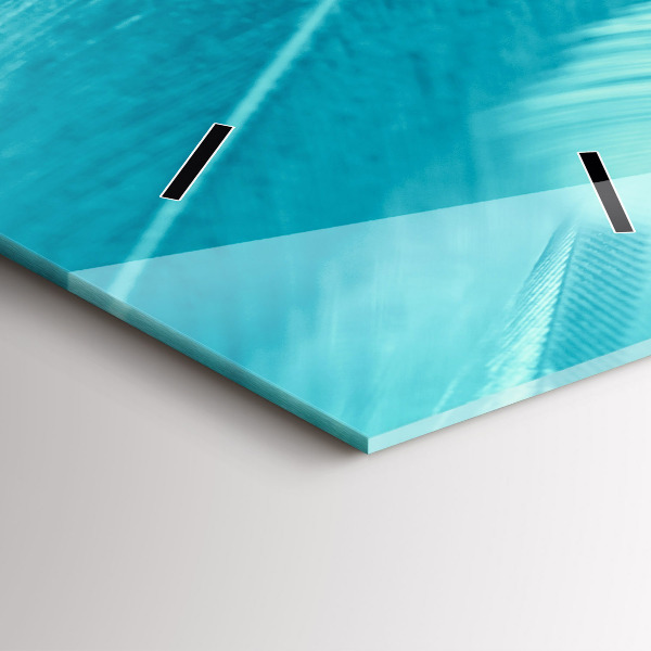 Vertikální skleněné hodiny Zelený tyrkysový vinobraní