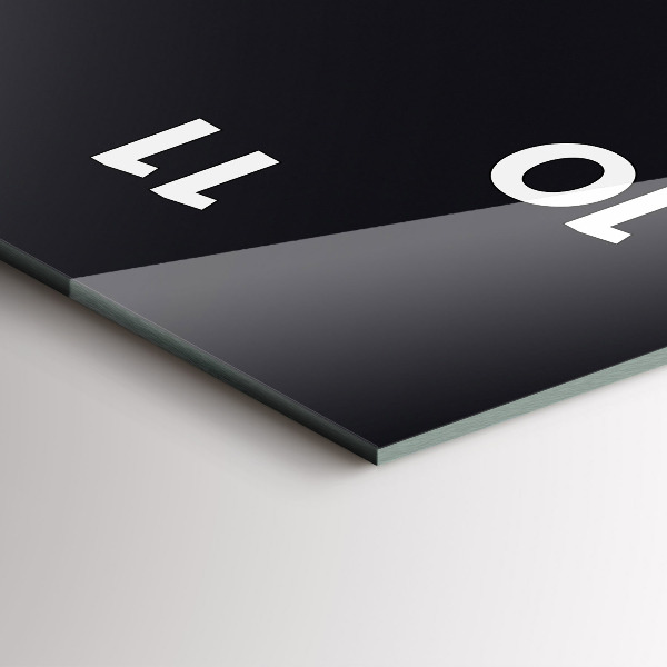 Vertikální skleněné hodiny Futuristická vlna