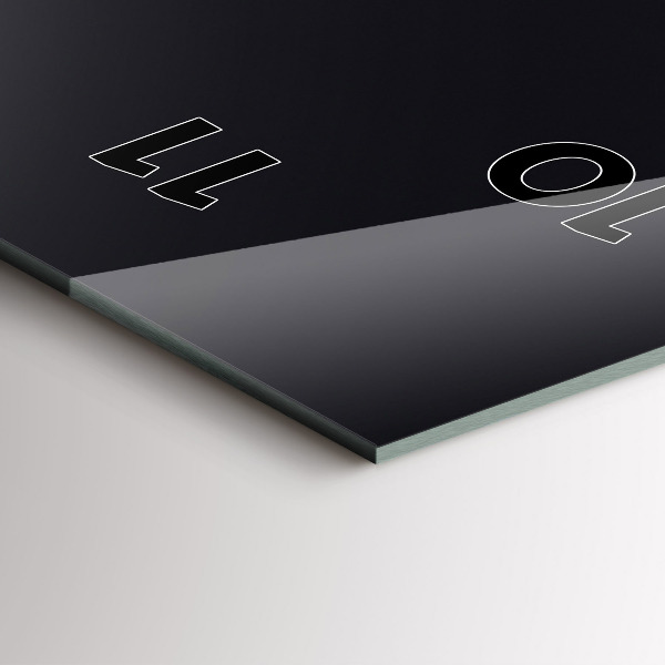 Vertikální skleněné hodiny Futuristická vlna