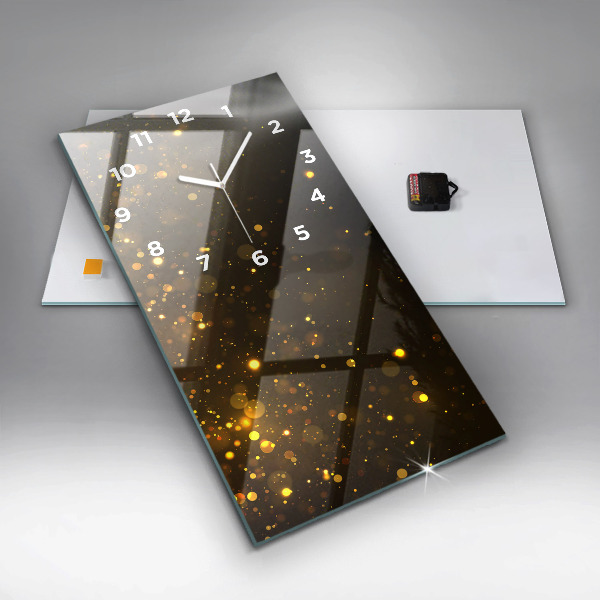 Vertikální nástěnné hodiny Zlatý pyl