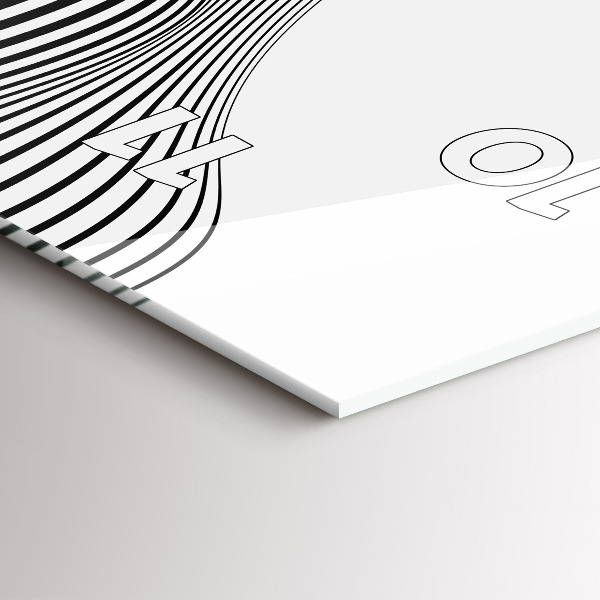 Vertikální nástěnné hodiny Černobílé umění