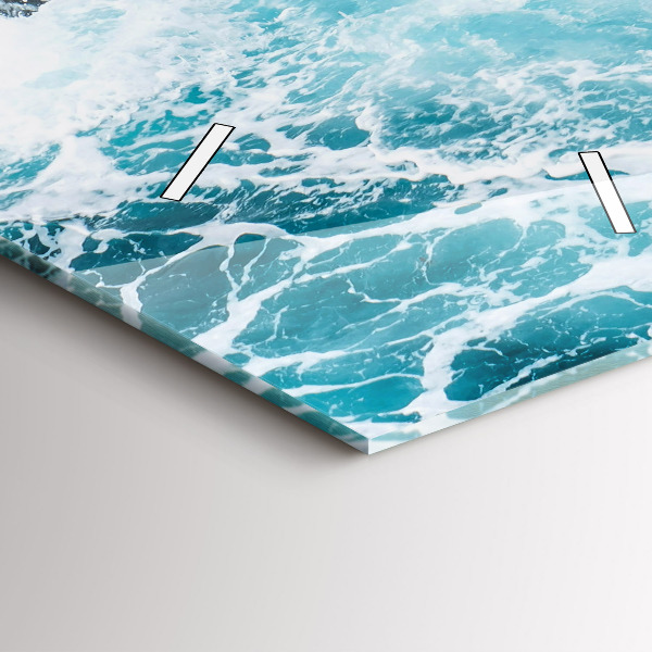 Vertikální nástěnné hodiny Vířící zpěněné vlny