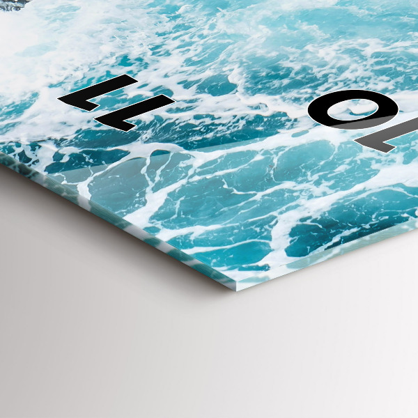 Vertikální nástěnné hodiny Vířící zpěněné vlny