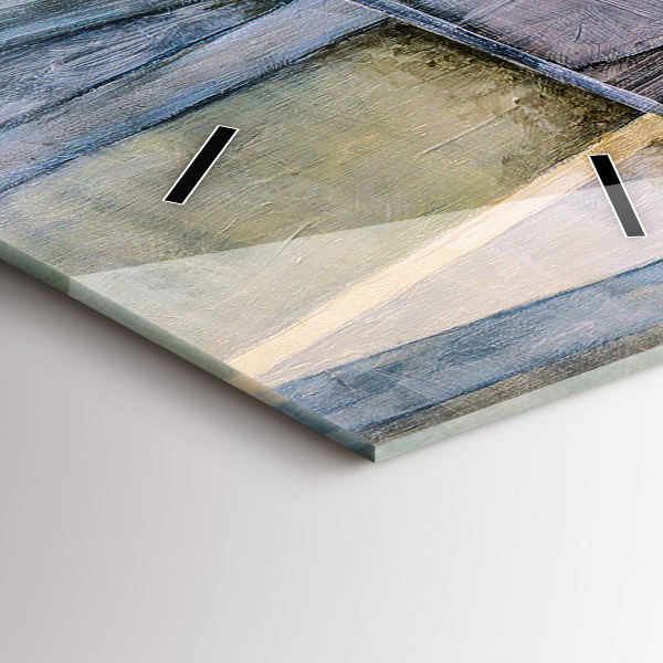 Vertikální skleněné hodiny Impresionistická malba